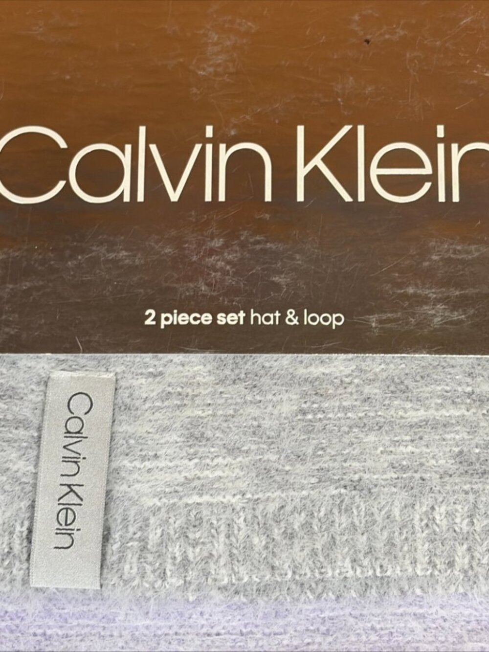 NWT Calvin Klein 2 Piece Set Hat & Loop Hat Women's OS Purple - Picture 2 of 5